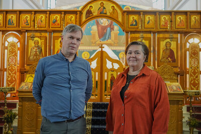 Patrick en Ingrid van de Roemeens-orthodoxe begijnhofkerk